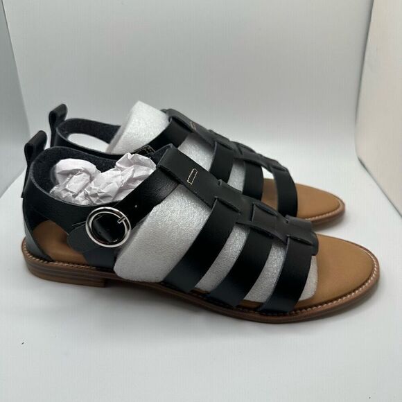 CUSHIONAIRE Women's Lotus fisherman sandal +Memory Foam 9 BLACK - Picture 1 of 7